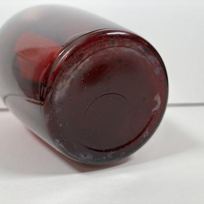 LOT 379: Vintage Arcoroc Ruby Red Bowls & Ruby Red Vase