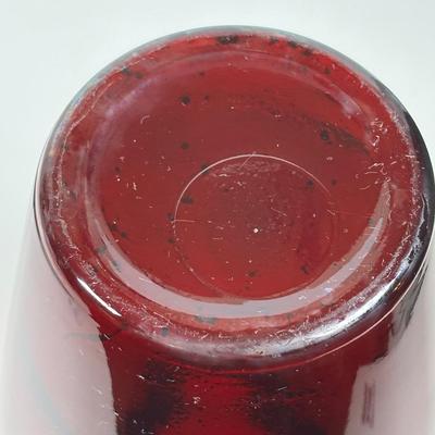 LOT 379: Vintage Arcoroc Ruby Red Bowls & Ruby Red Vase