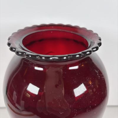 LOT 379: Vintage Arcoroc Ruby Red Bowls & Ruby Red Vase