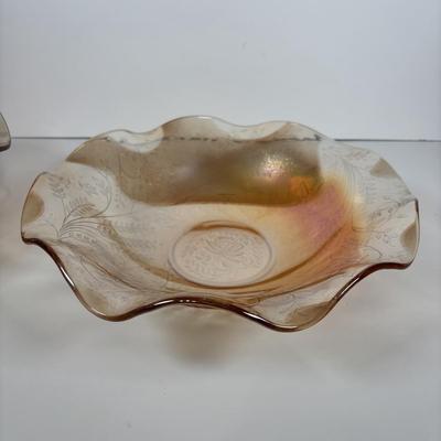 LOT 381: Carnival Marigold Iridescent Glass Collection