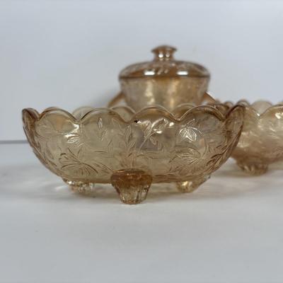 LOT 381: Carnival Marigold Iridescent Glass Collection