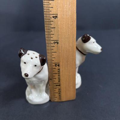 LOT 387: Vintage Salt & Pepper Shakers Featuring RCA Victor "Nipper" the Dog
