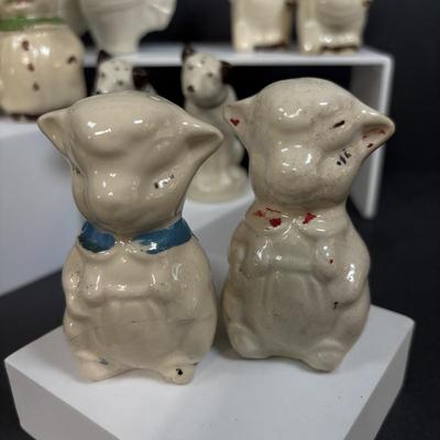 LOT 387: Vintage Salt & Pepper Shakers Featuring RCA Victor "Nipper" the Dog