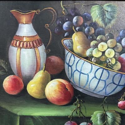 LOT 389: Signed Van Still Life Painting