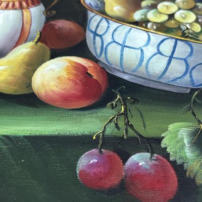LOT 389: Signed Van Still Life Painting