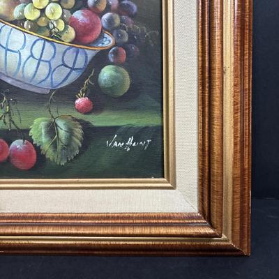 LOT 389: Signed Van Still Life Painting