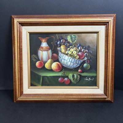 LOT 389: Signed Van Still Life Painting