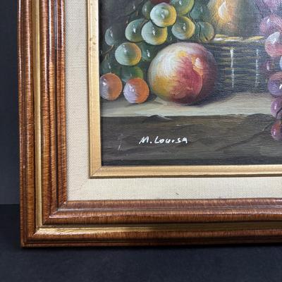 LOT 390: Signed M. Louisa Still Life Painting