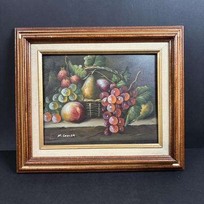 LOT 390: Signed M. Louisa Still Life Painting