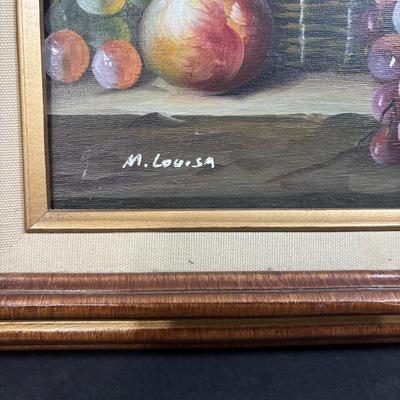 LOT 390: Signed M. Louisa Still Life Painting