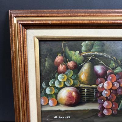 LOT 390: Signed M. Louisa Still Life Painting