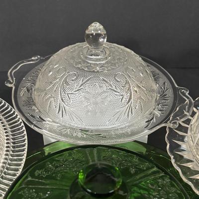 LOT 394: Vintage Covered Butter/Cheese Dishes
