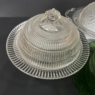 LOT 394: Vintage Covered Butter/Cheese Dishes