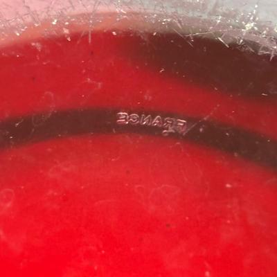 LOT 395: Arcoroc Ruby Red Bowls, Georgian Style Tumblers (3), Hurricane Lamp & Vase