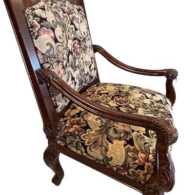 Furniture - Pair of Chairs, Chest, & Lamp