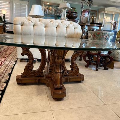 Furniture - Glass Top Coffee Table