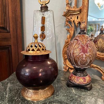 Furniture - Carved Table & Italian Gilt Mirror + Decor