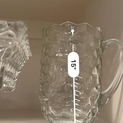 American Fostoria- Pitcher, Candy Dish, and bowl