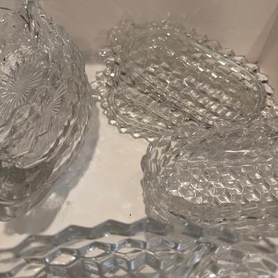 American Fostoria, Oval Serving bowls, Double handle servers, cereal bowls