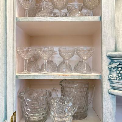 American Fostoria - 3 Pitchers, and Sherberts or (Coupe de Champagne)