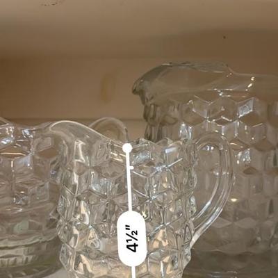 American Fostoria - 3 Pitchers, and Sherberts or (Coupe de Champagne)