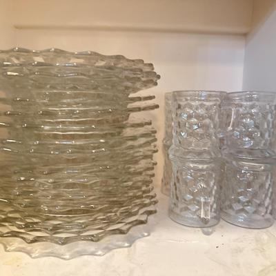 American Fostoria -14 - 8” plates + 8 mugs