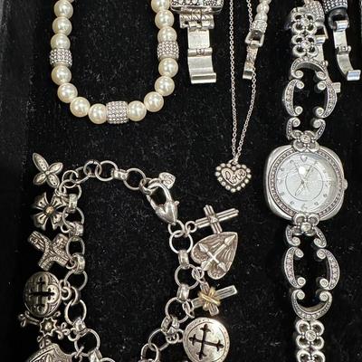 Costume Jewelry Lot Q - Brighton Jewelery - bracelets, necklaces, watch