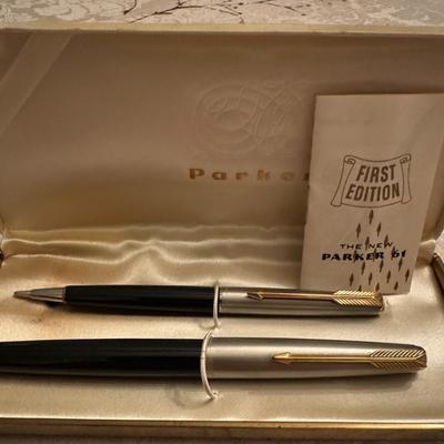 PARKER 61 Fountain pen / ballpoint pen set in presentation box - 1st edition -