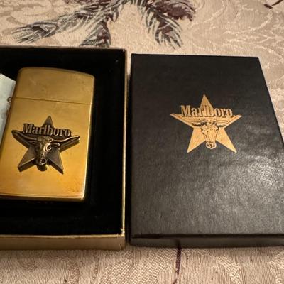 1991 Marlboro Zippo lighter, New old stock, no monogram, W/ box & paperwork