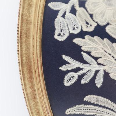 Framed Belgian Handmade Duchesse Lace – Dated 1983