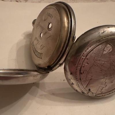 I.M Gandolf 1800's patent lever pocket watch case / silver