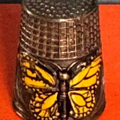 Vintage butterfly thimble