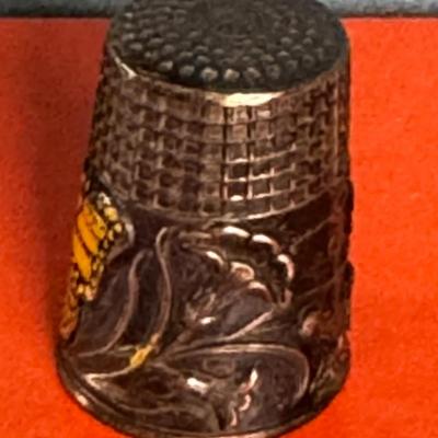 Vintage butterfly thimble