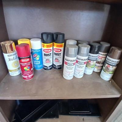 Lot of Spray Paint – Assorted Colors & Finishes