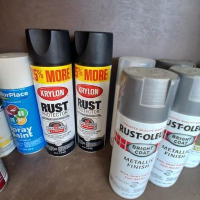 Lot of Spray Paint – Assorted Colors & Finishes