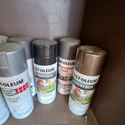 Lot of Spray Paint – Assorted Colors & Finishes