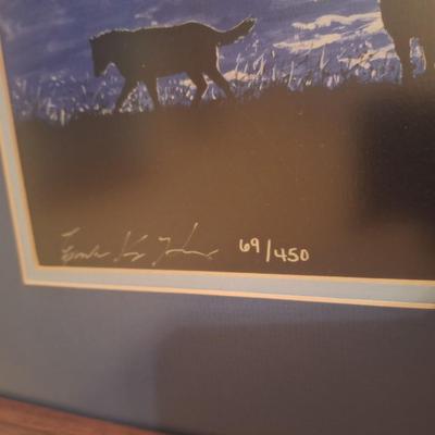 Sale Photo Thumbnail #27: Framed and signed.  This was originally purchased for over $1200 from the Haney Inc Art Gallery in Seminole.  It is #69 in the series and is signed.  Other prints were also #69, at the time a person could reserve a specific number and come pick it up.  Co