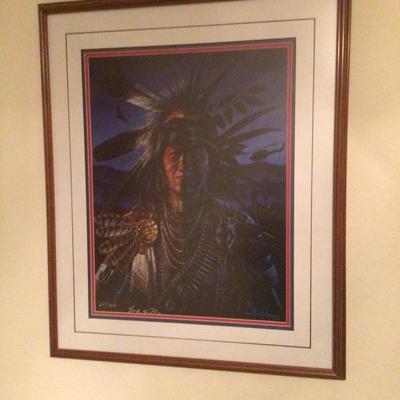 Sale Photo Thumbnail #61: Rare signed print, framed.  This is #69 of 1200  This ia another one that was reserved and purchased at Haney Inc Gallery in order to get them all the same release #.