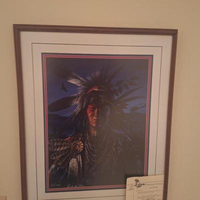 Sale Photo Thumbnail #66: Rare signed print, framed.  This is #69 of 1200  This ia another one that was reserved and purchased at Haney Inc Gallery in order to get them all the same release #.
