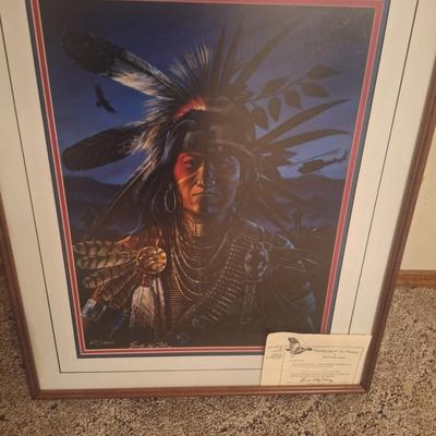 Sale Photo Thumbnail #65: Rare signed print, framed.  This is #69 of 1200  This ia another one that was reserved and purchased at Haney Inc Gallery in order to get them all the same release #.