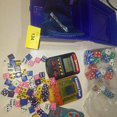 Sale Photo Thumbnail #158: mixed lot of small games and dice