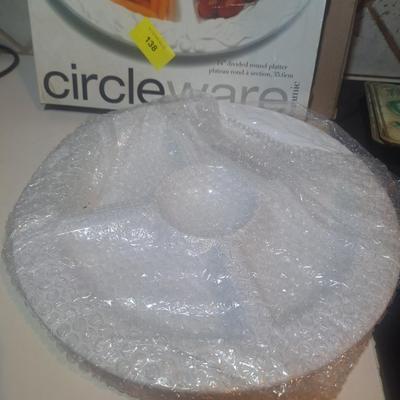 Sale Photo Thumbnail #172: circleware divided ceramic platter