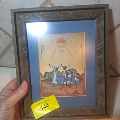 Sale Photo Thumbnail #213: this print is approx 5 x 7 it is signed and framed.