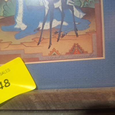 Sale Photo Thumbnail #211: this print is approx 5 x 7 it is signed and framed.