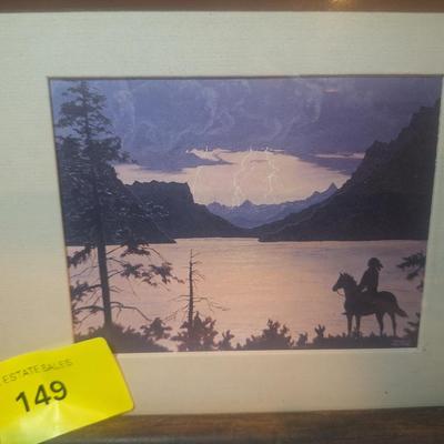 Sale Photo Thumbnail #216: Framed print is approx 5 x 7, the Kachina doll has damage on one arm, please see all photos.