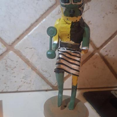 Sale Photo Thumbnail #218: Framed print is approx 5 x 7, the Kachina doll has damage on one arm, please see all photos.