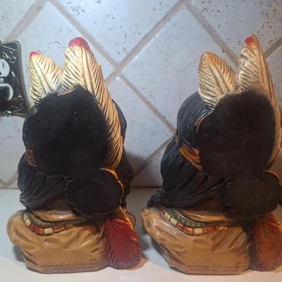 Sale Photo Thumbnail #222: Universal statuary book ends- Indian Bust