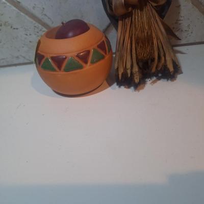 Sale Photo Thumbnail #230: Pua Angel and small clay candle holder