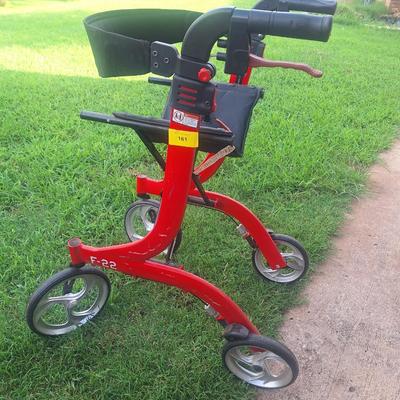 Sale Photo Thumbnail #264: This walker has large wheels folds up easily, it is a heavy duty walker- good for using outdoors and good for a larger person.
