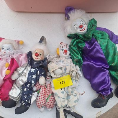 Sale Photo Thumbnail #324: Porcelain clown dolls